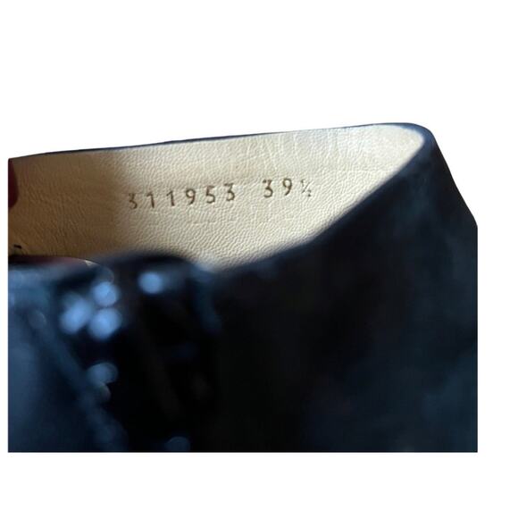 BALENCIAGA Paris Italian Ankle Leather Cutout Booties Open Toe Suede Pumps 39.5 - Picture 6 of 12